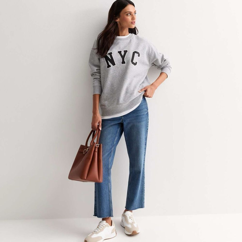 Vintage NYC Crewneck Gray Sweatshirt, Size Small